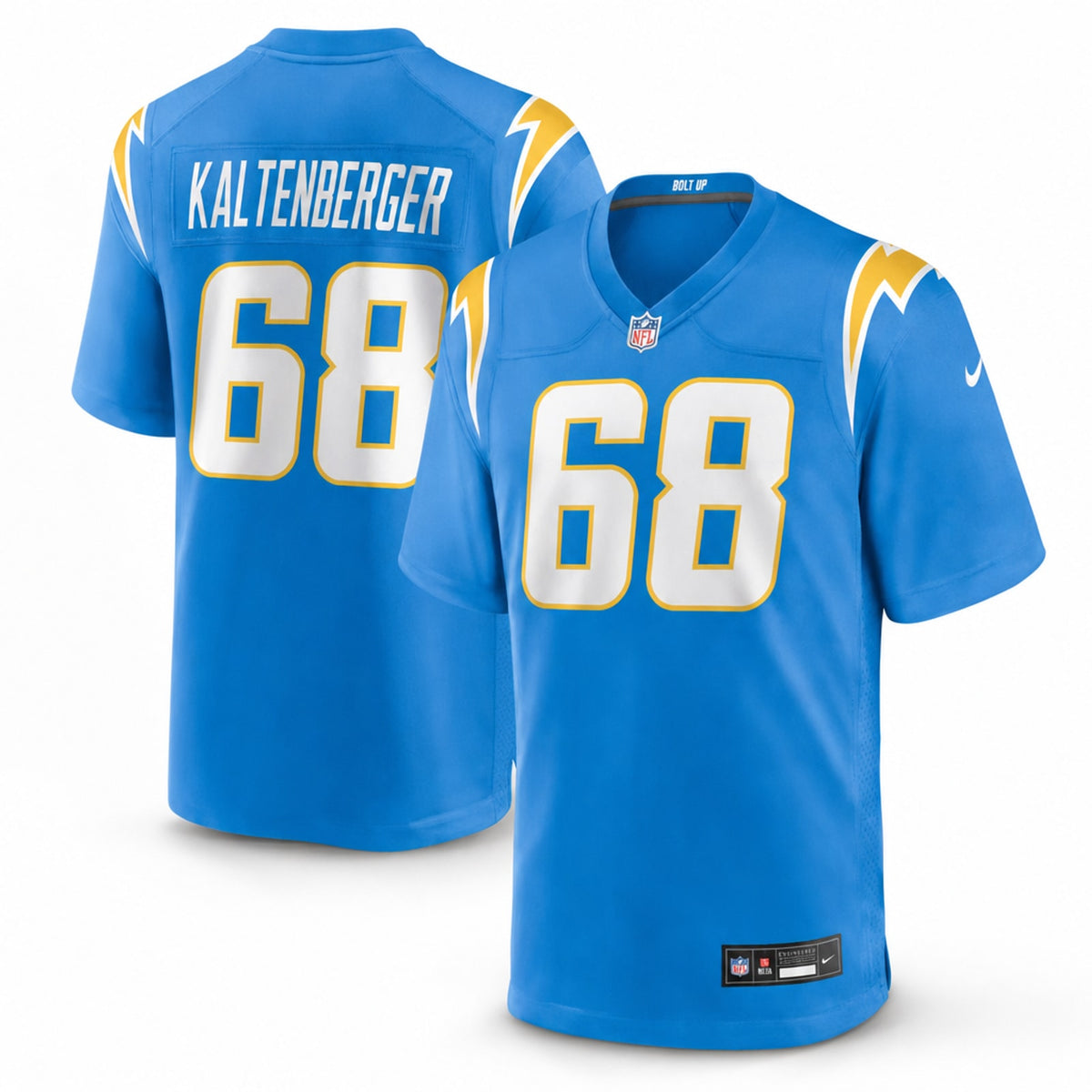 Los Angeles Chargers Josh Kaltenberger Polyester Game Jersey - 1