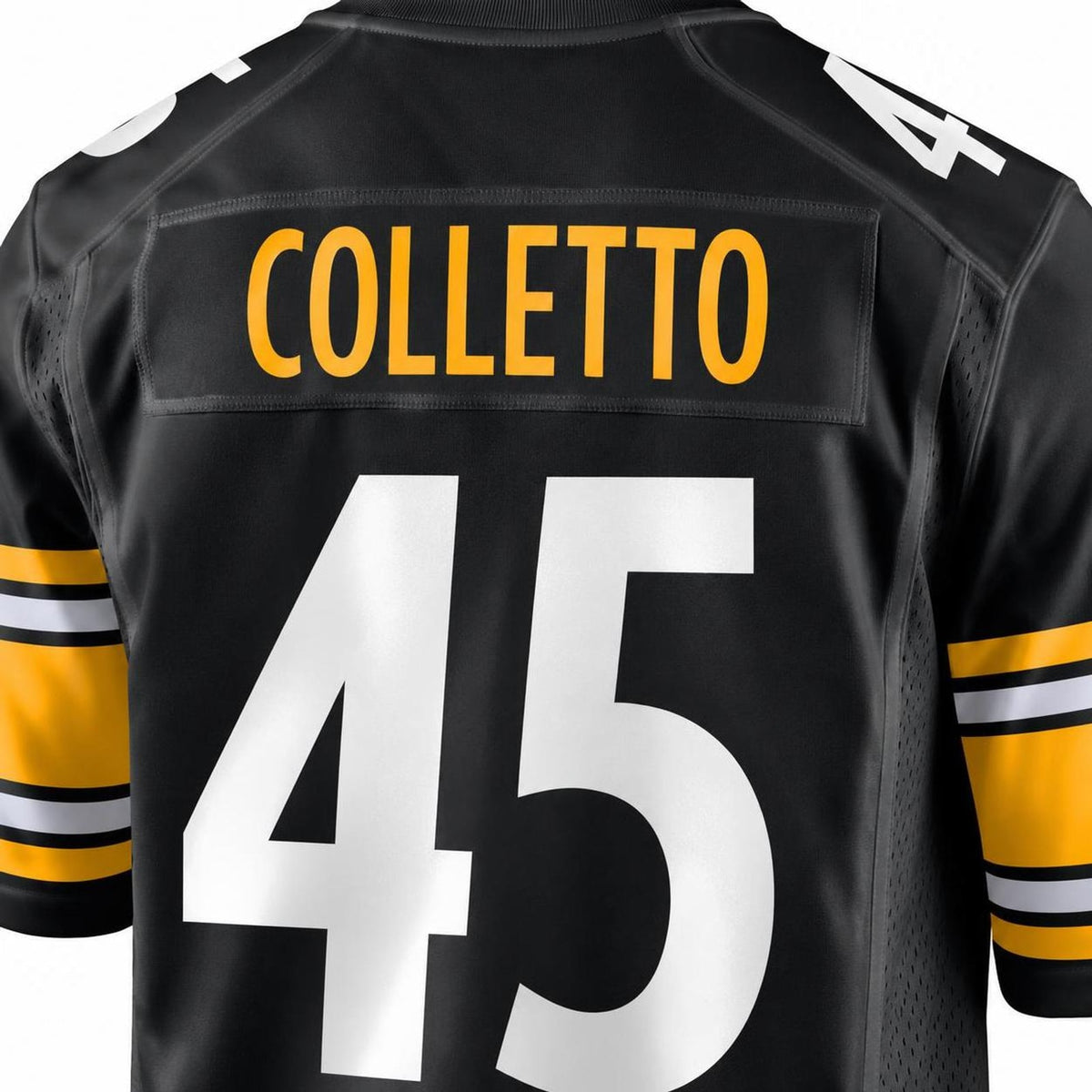 Men's Pittsburgh Steelers Jack Colletto Black Game Jersey JS7873 - 5
