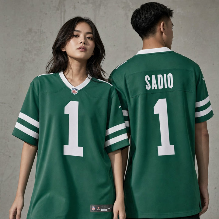 New York Jets Kenyon Sadiq Polyester Game Jersey Loose Fit