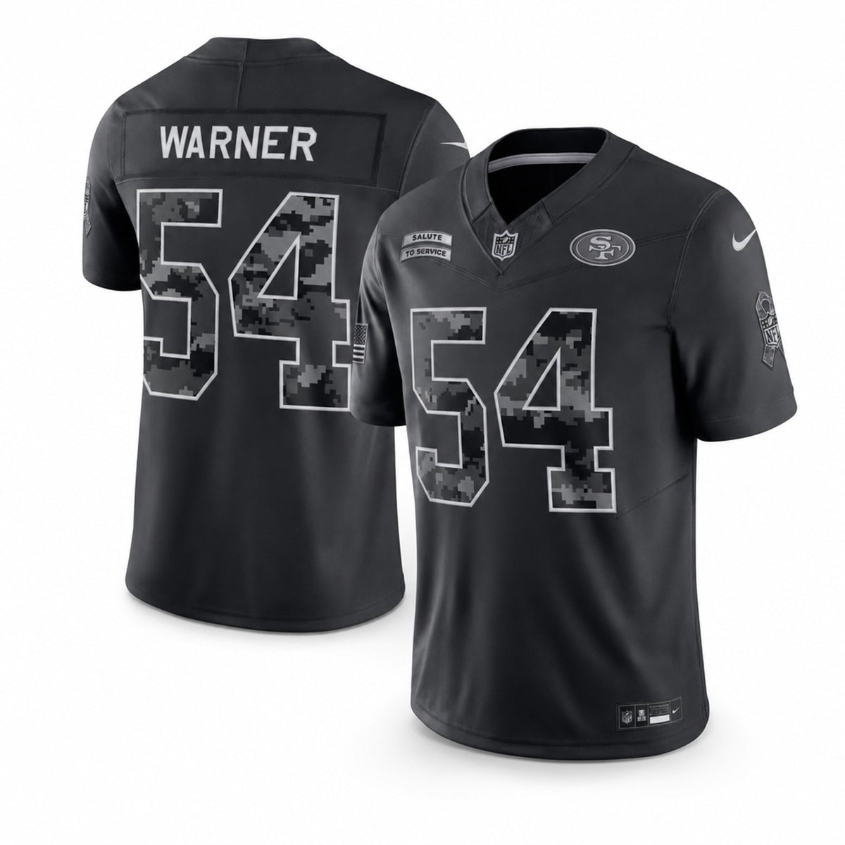San Francisco 49ers Fred Warner Stitched Tribute Jersey - 1