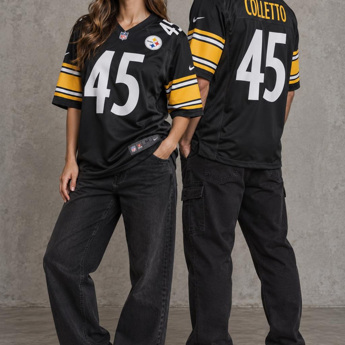 Men's Pittsburgh Steelers Jack Colletto Black Game Jersey JS7873 - 3