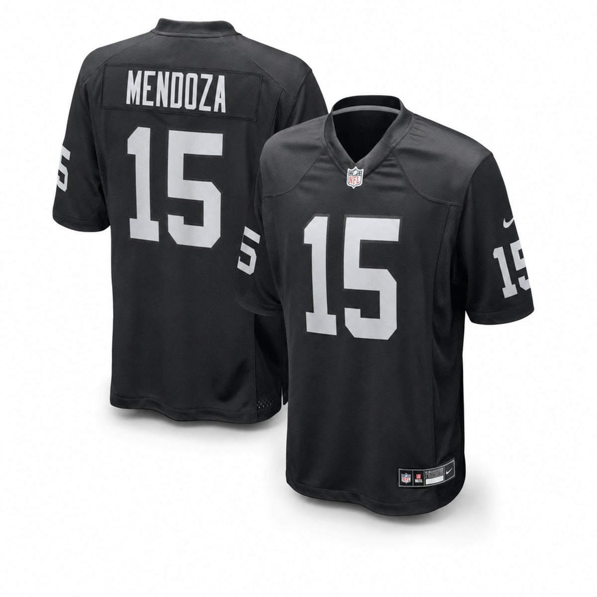 Las Vegas Raiders Fernando Mendoza Black Game Jersey - 1