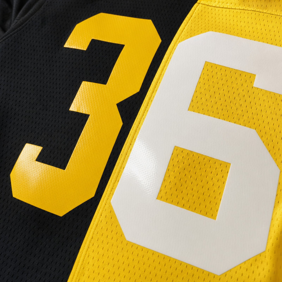 Men's Pittsburgh Steelers Jerome Bettis Mitchell & Ness Black/Gold Big & Tall Split Legacy Retired Player Jersey JS5903 - 4