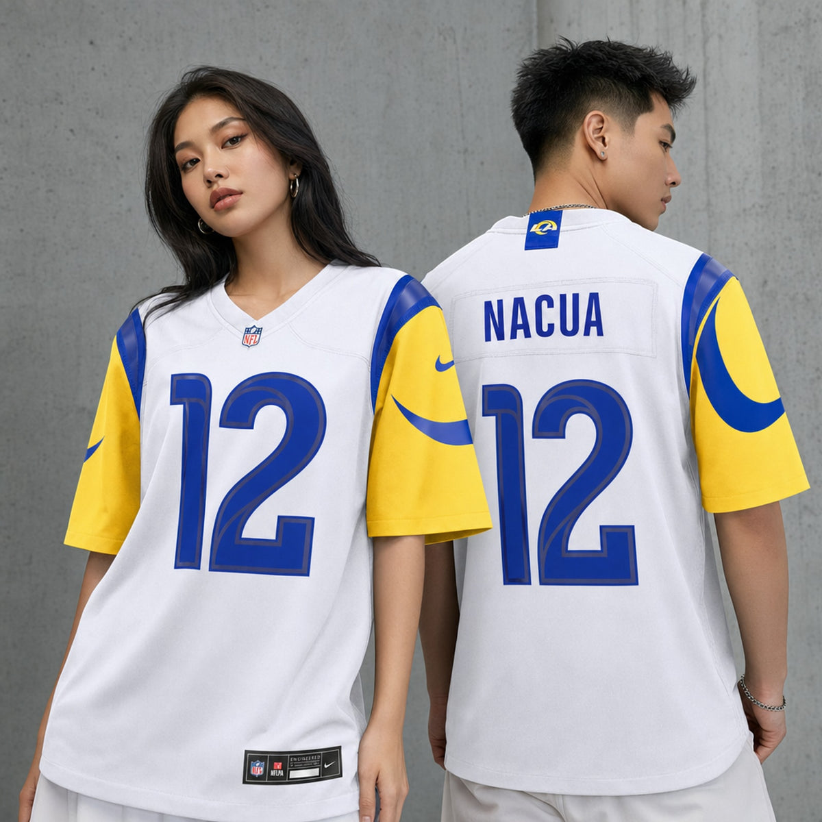 Los Angeles Rams Puka Nacua White Game Jersey - 2