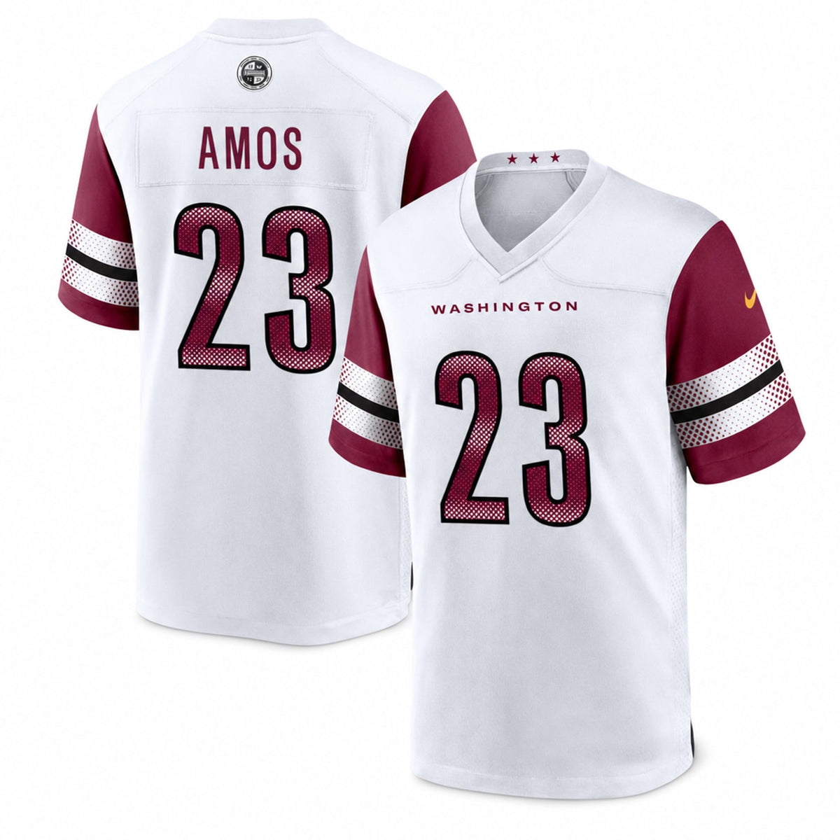 W.Commanders Trey Amos Home Player Game Jersey - 1