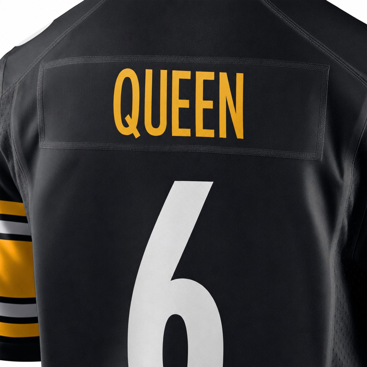 Men's Pittsburgh Steelers Patrick Queen Black Game Player Jersey JS9517 - 5