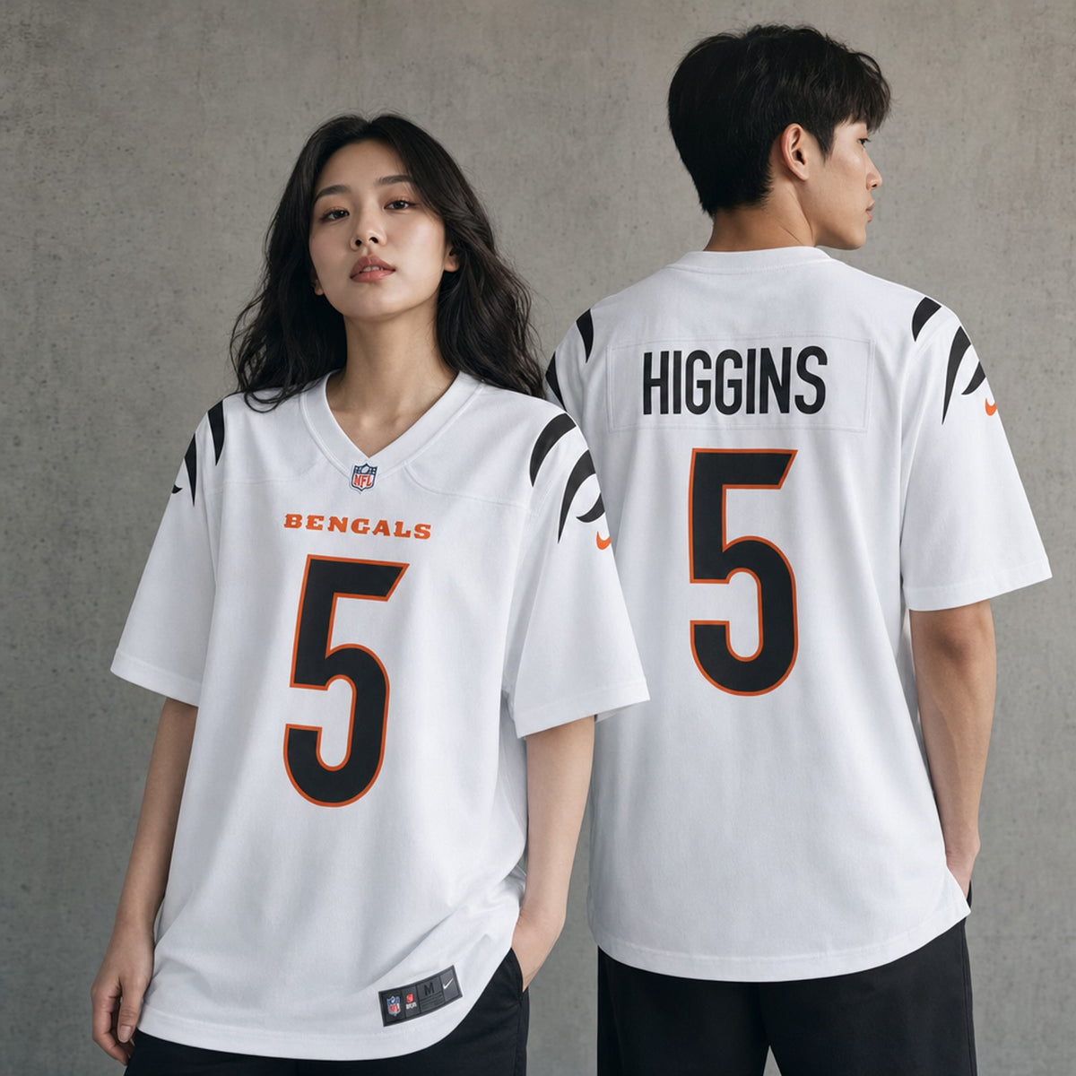 Cincinnati Bengals Tee Higgins Game Jersey Tailored Fit - 2