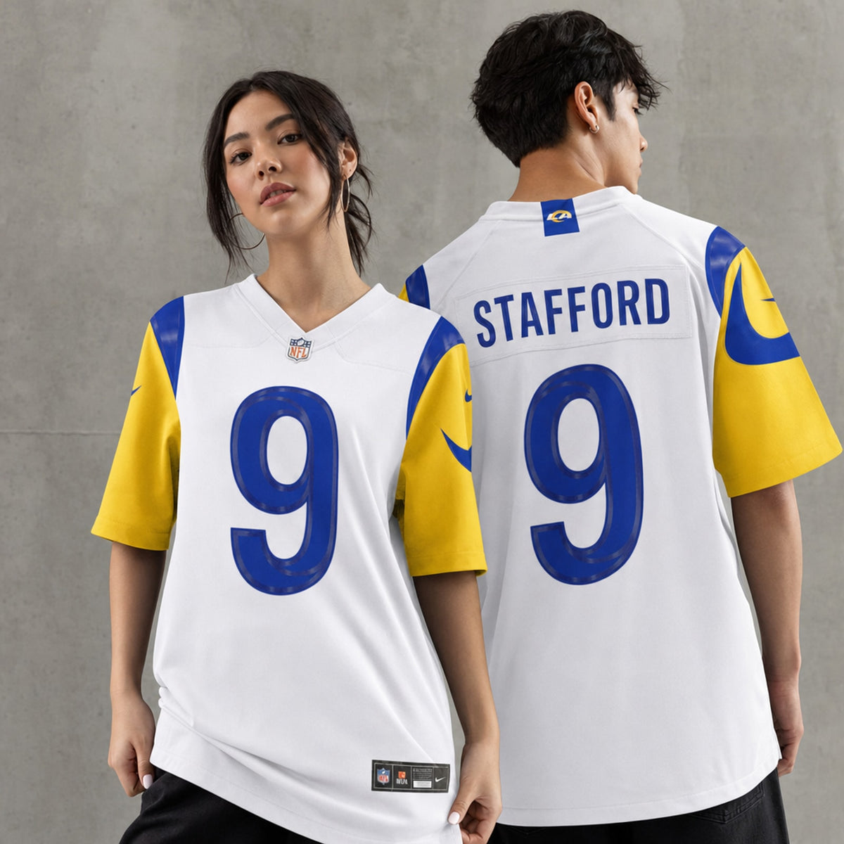 Los Angeles Rams Matthew Stafford White Game Jersey - 2