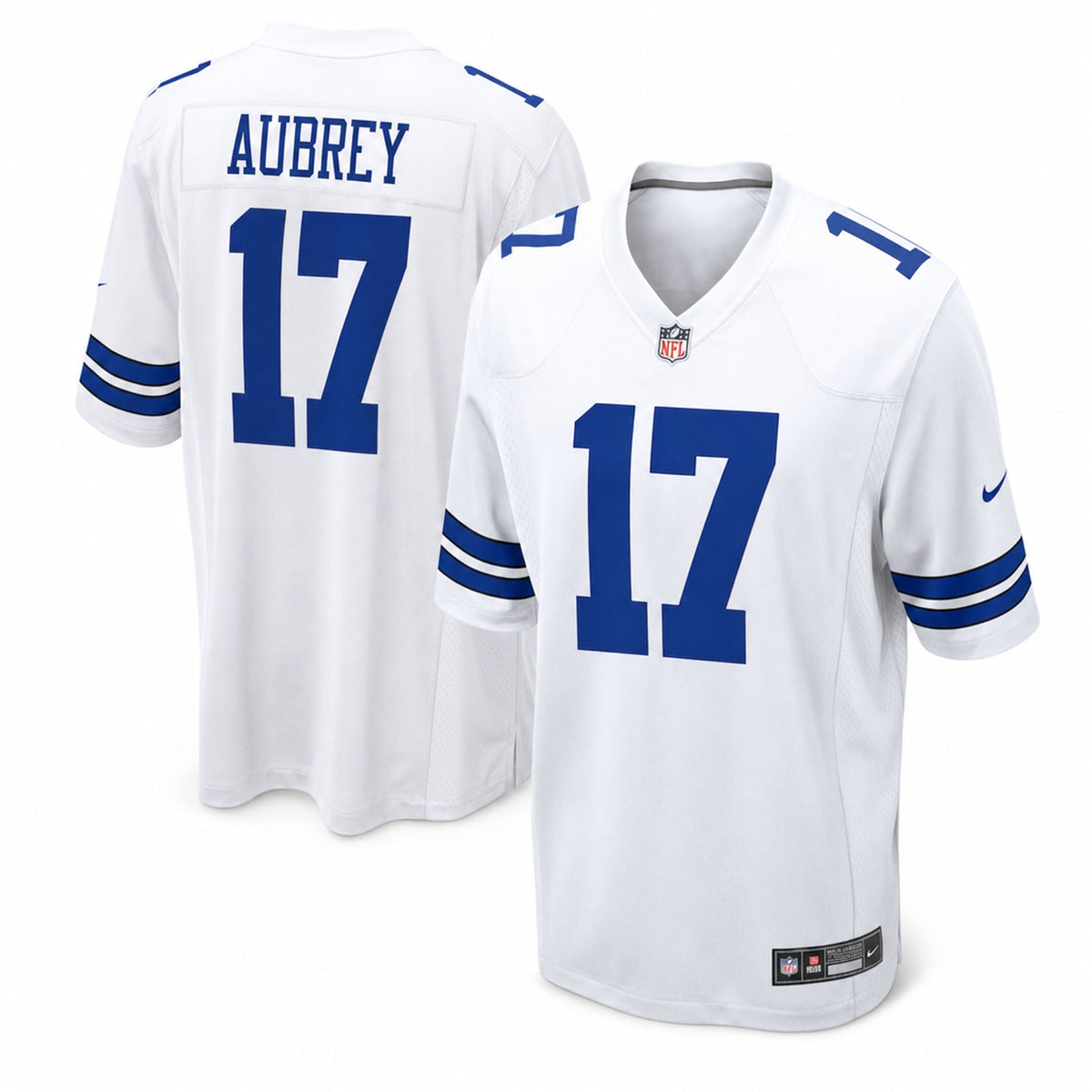 Dallas Cowboys Brandon Aubrey White Game Jersey - 1