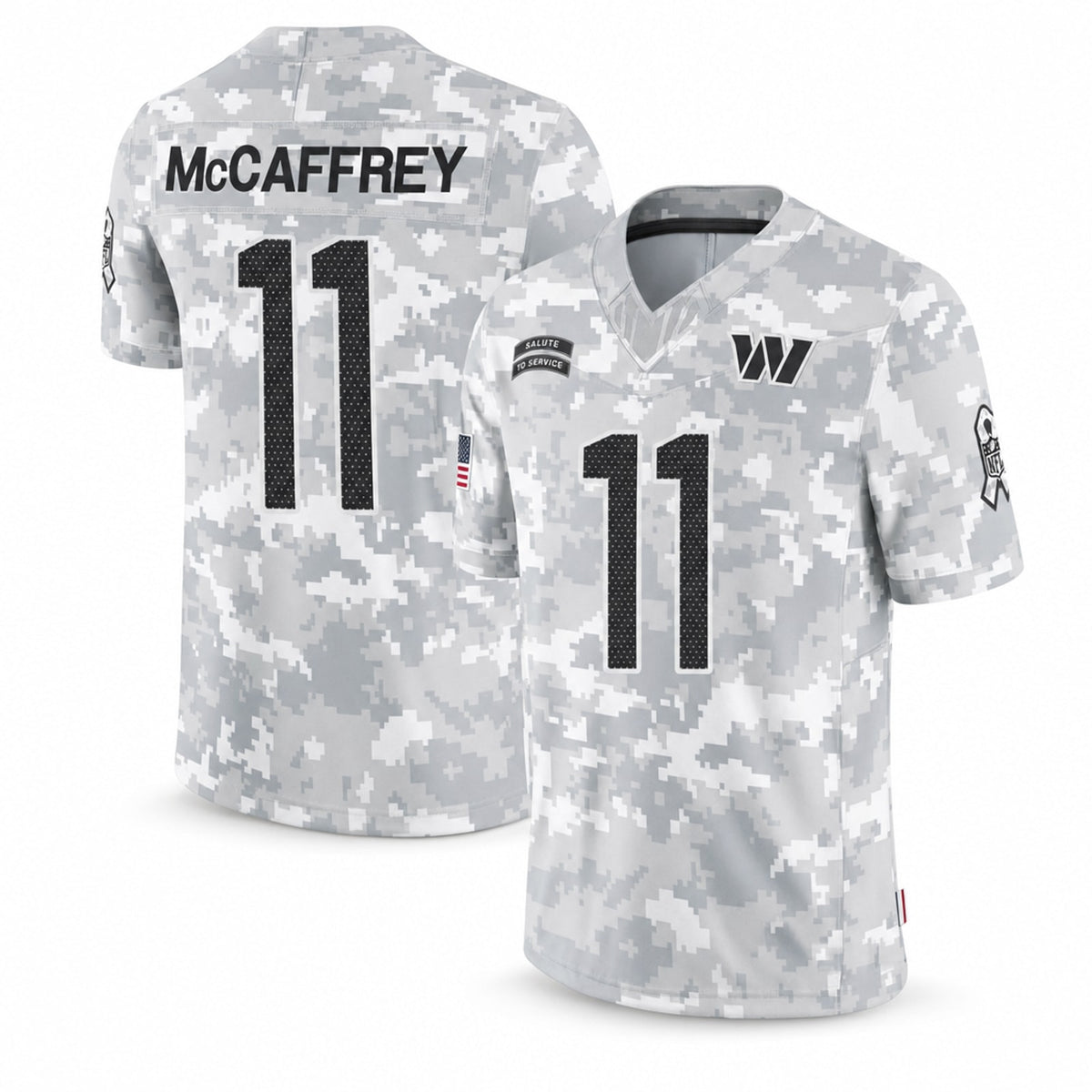 W.Commanders #11 Luke McCaffrey Limited Arctic Camo Jersey - 1
