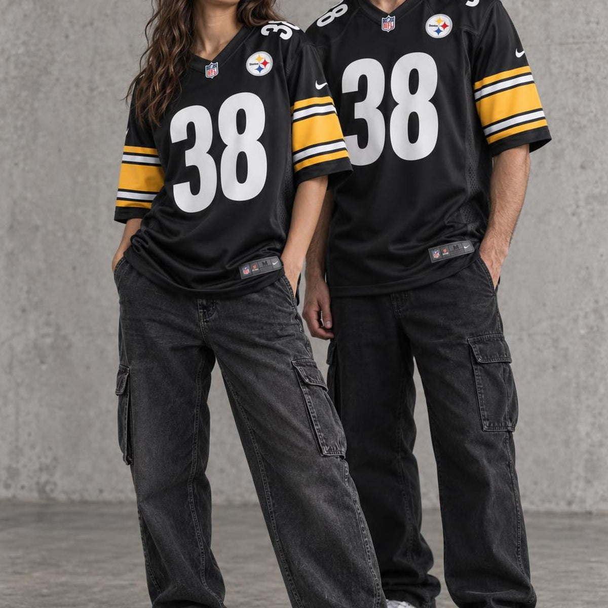 Men's Pittsburgh Steelers Mykal Walker Black Team Game Jersey JS7694 - 3