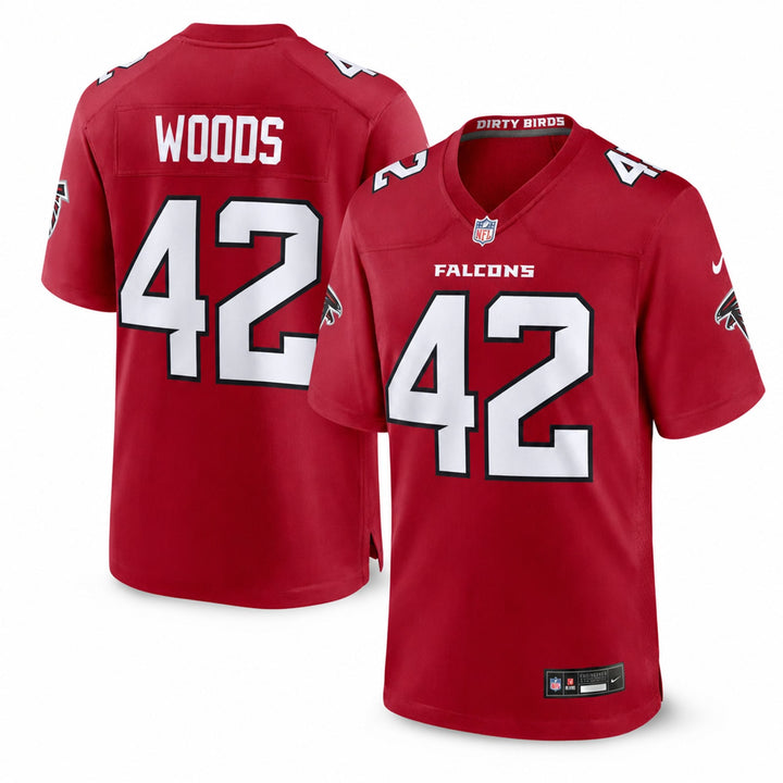 Atlanta Falcons Josh Woods Polyester Game Jersey