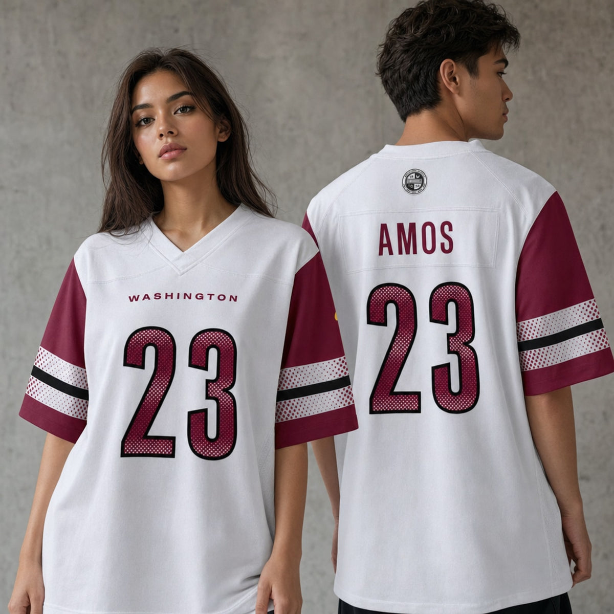 W.Commanders Trey Amos Home Player Game Jersey - 2