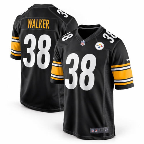 Men's Pittsburgh Steelers Mykal Walker Black Team Game Jersey JS7694 - 1