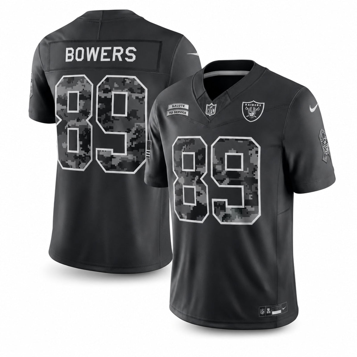Las Vegas Raiders Brock Bowers Stitched Service Jersey - 1