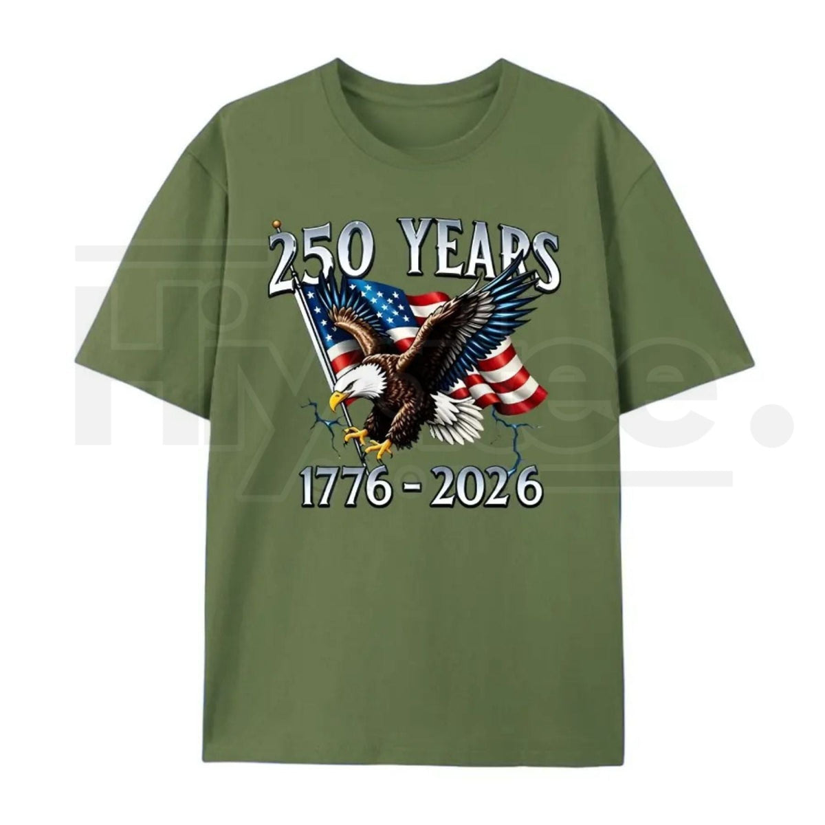 250 Years of Liberty T Shirt 1776 2026 Eagle USA Flag Patriotic Graphic Tee Unisex Cotton Shirt.jpg