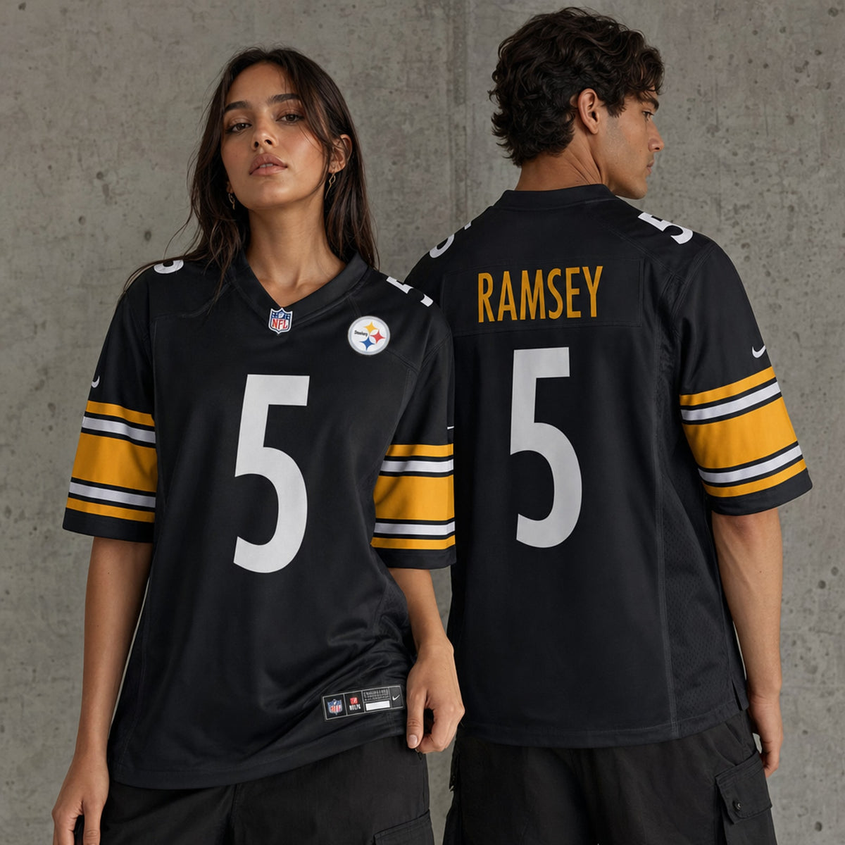 Pittsburgh Steelers Jalen Ramsey Black Game Jersey - 2