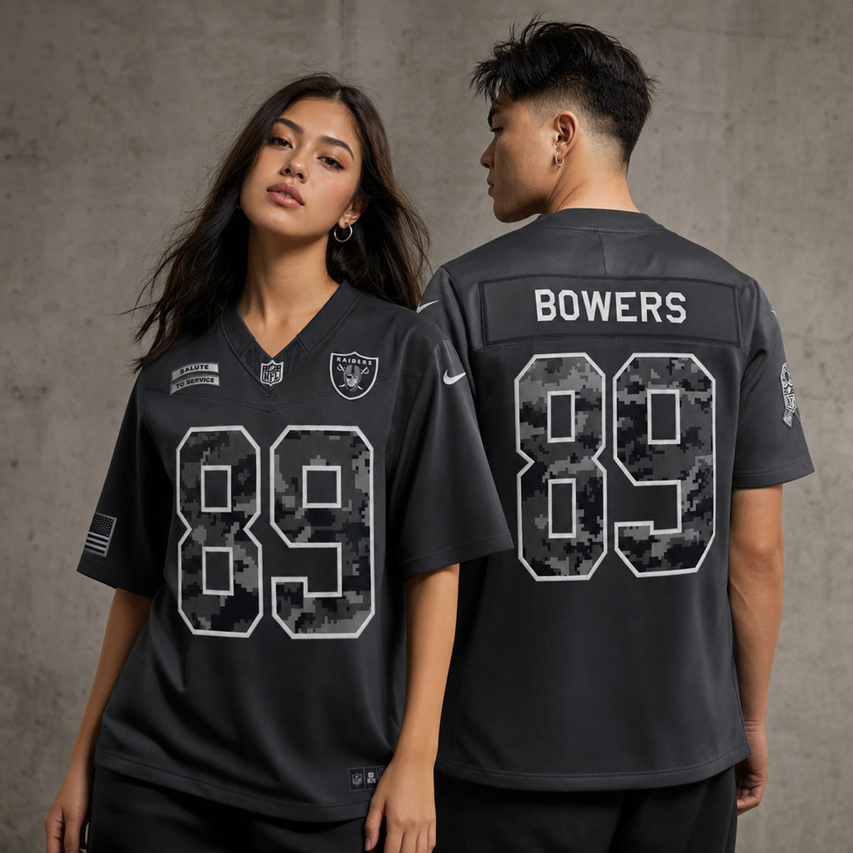 Las Vegas Raiders Brock Bowers Stitched Service Jersey - 2