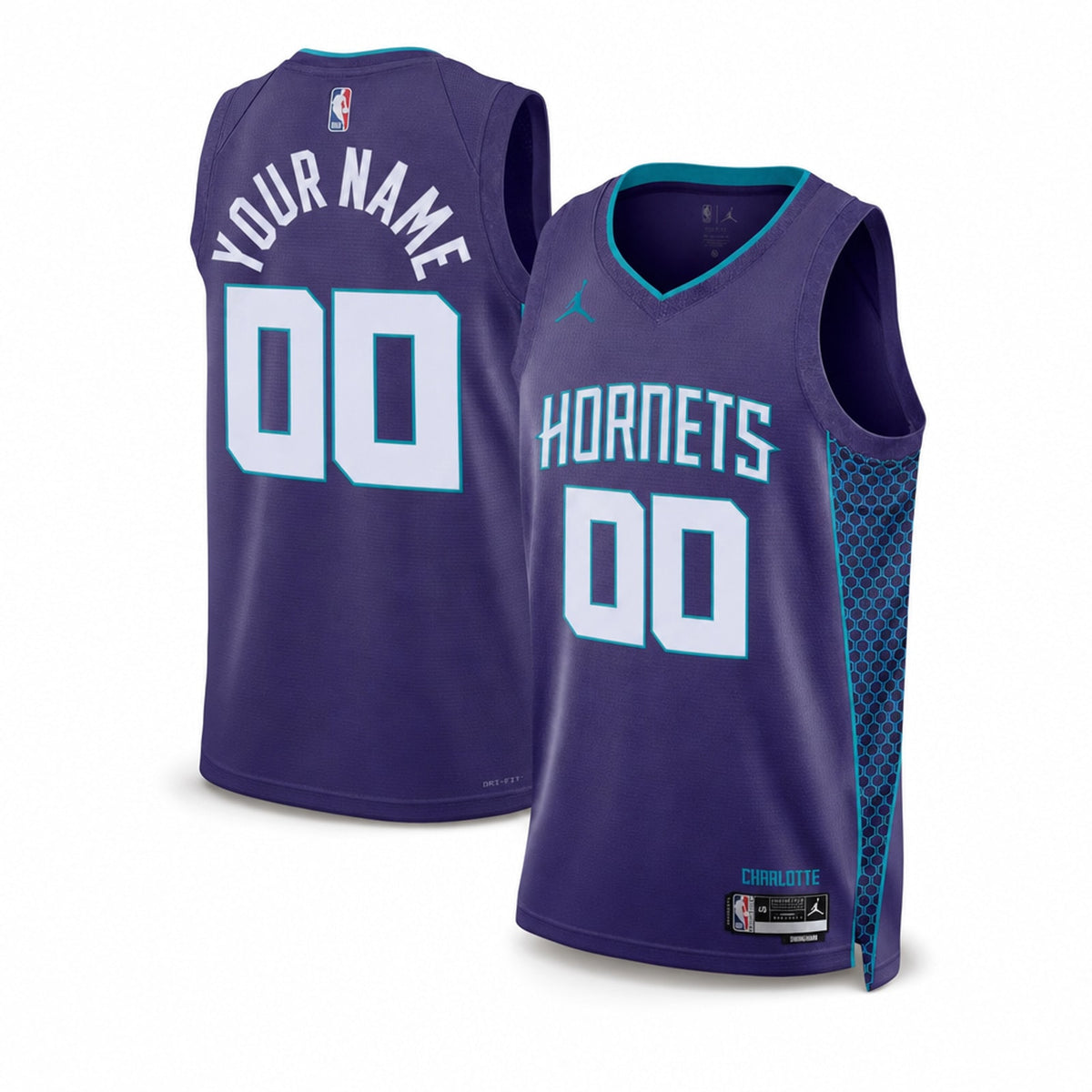 Charlotte Hornets Polyester Customized Statement Jersey - 1