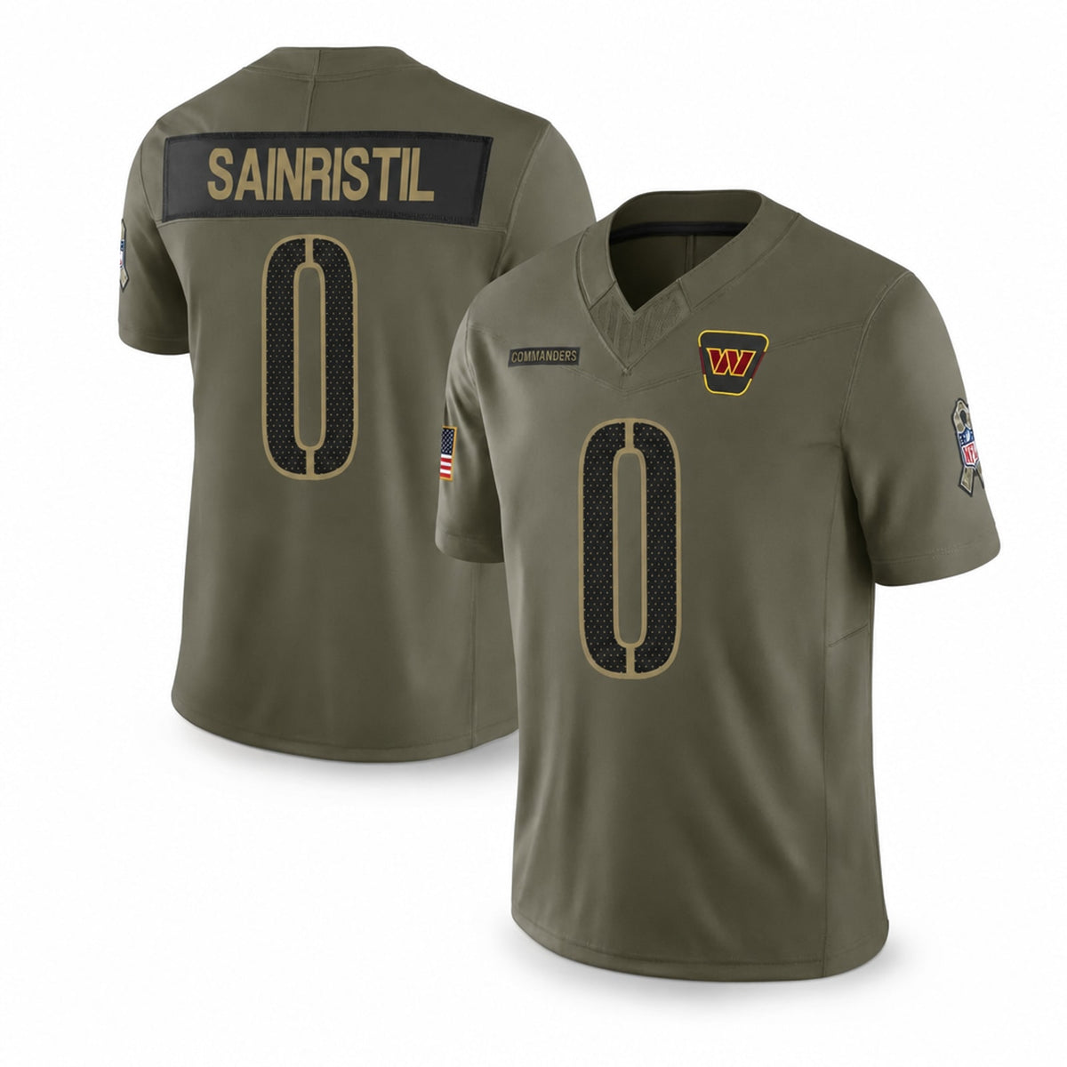 W.Commanders Mike Sainristil Salute To Service Limited Jersey - 1