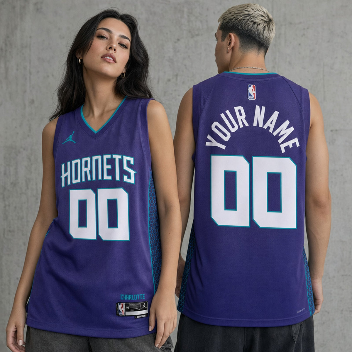 Charlotte Hornets Polyester Customized Statement Jersey - 2