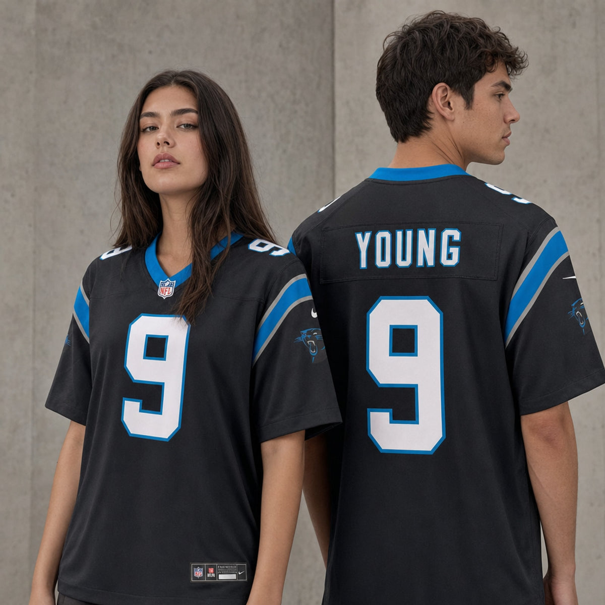 Carolina Panthers Bryce Young Black Game Jersey - 2