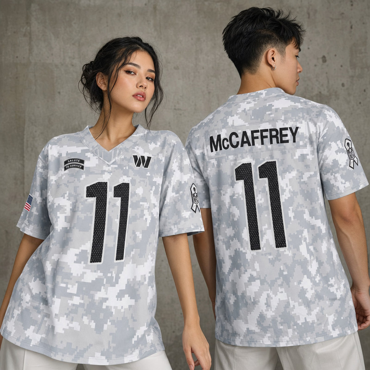 W.Commanders #11 Luke McCaffrey Limited Arctic Camo Jersey - 2