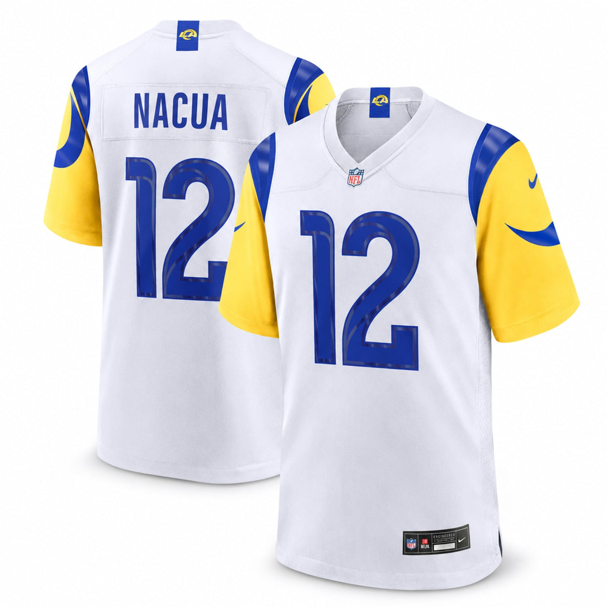 Los Angeles Rams Puka Nacua White Game Jersey - 1