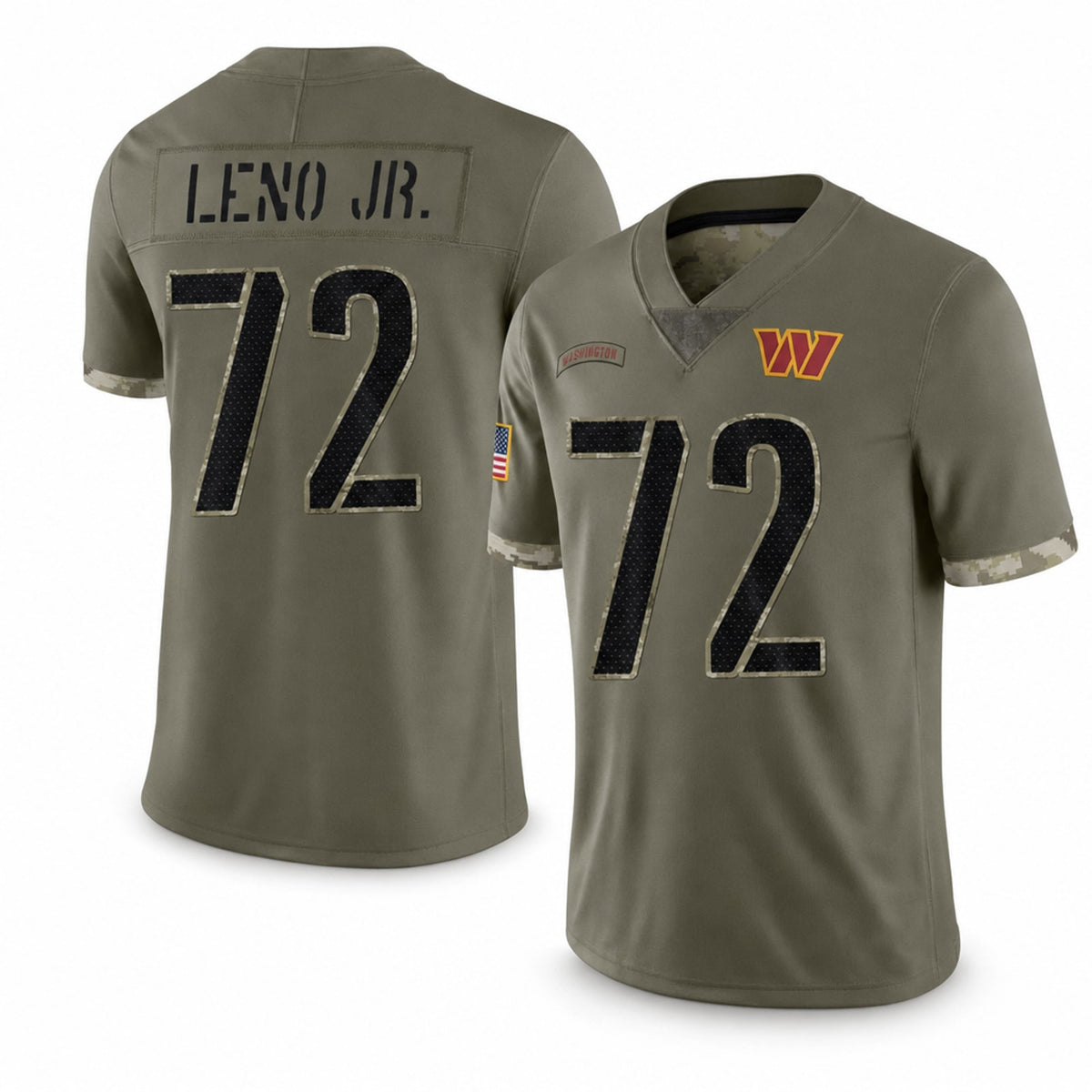 W.Commanders #72 Charles Leno Jr. Salute To Service Jersey - 1