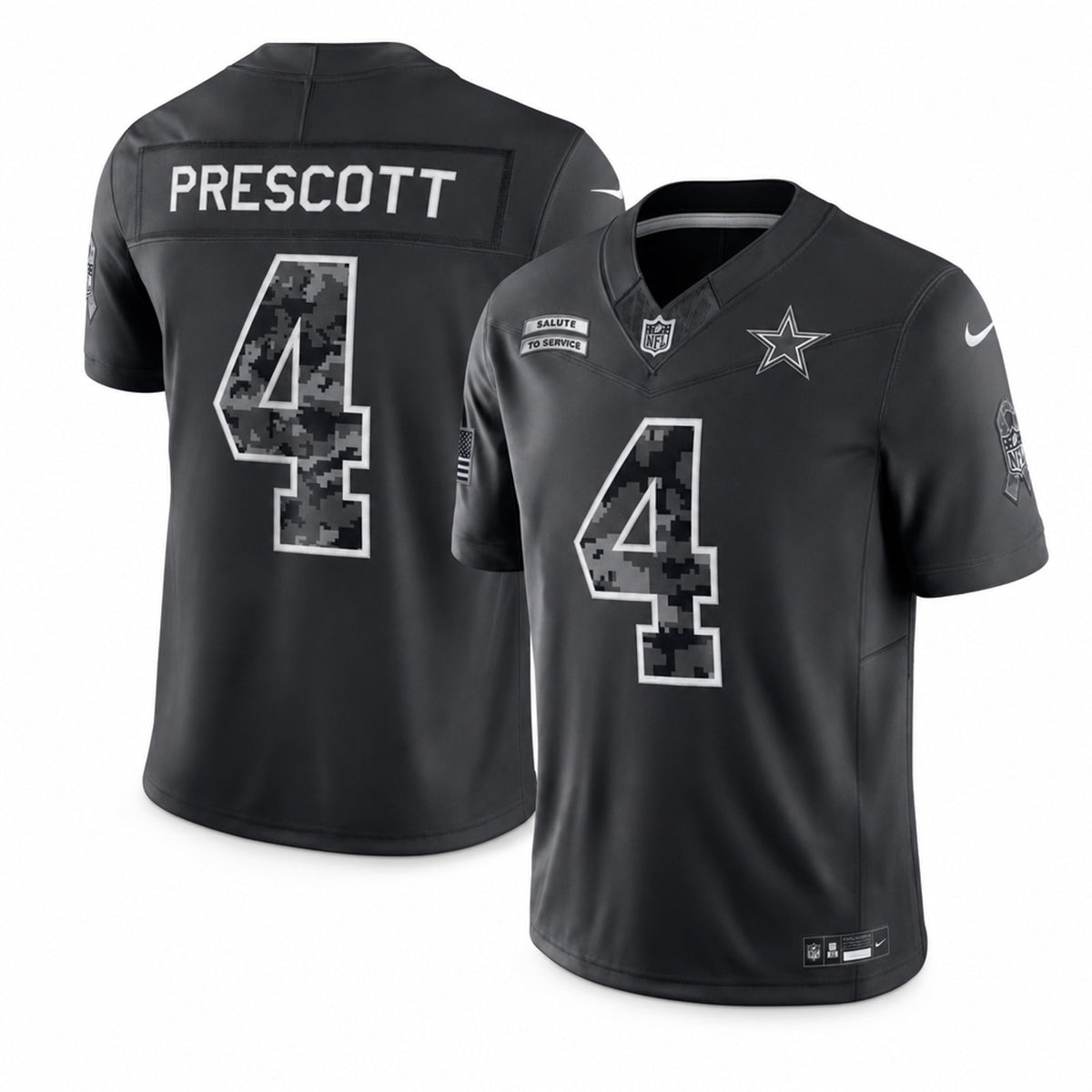 Dallas Cowboys Dak Prescott Polyester Salute Jersey - 1