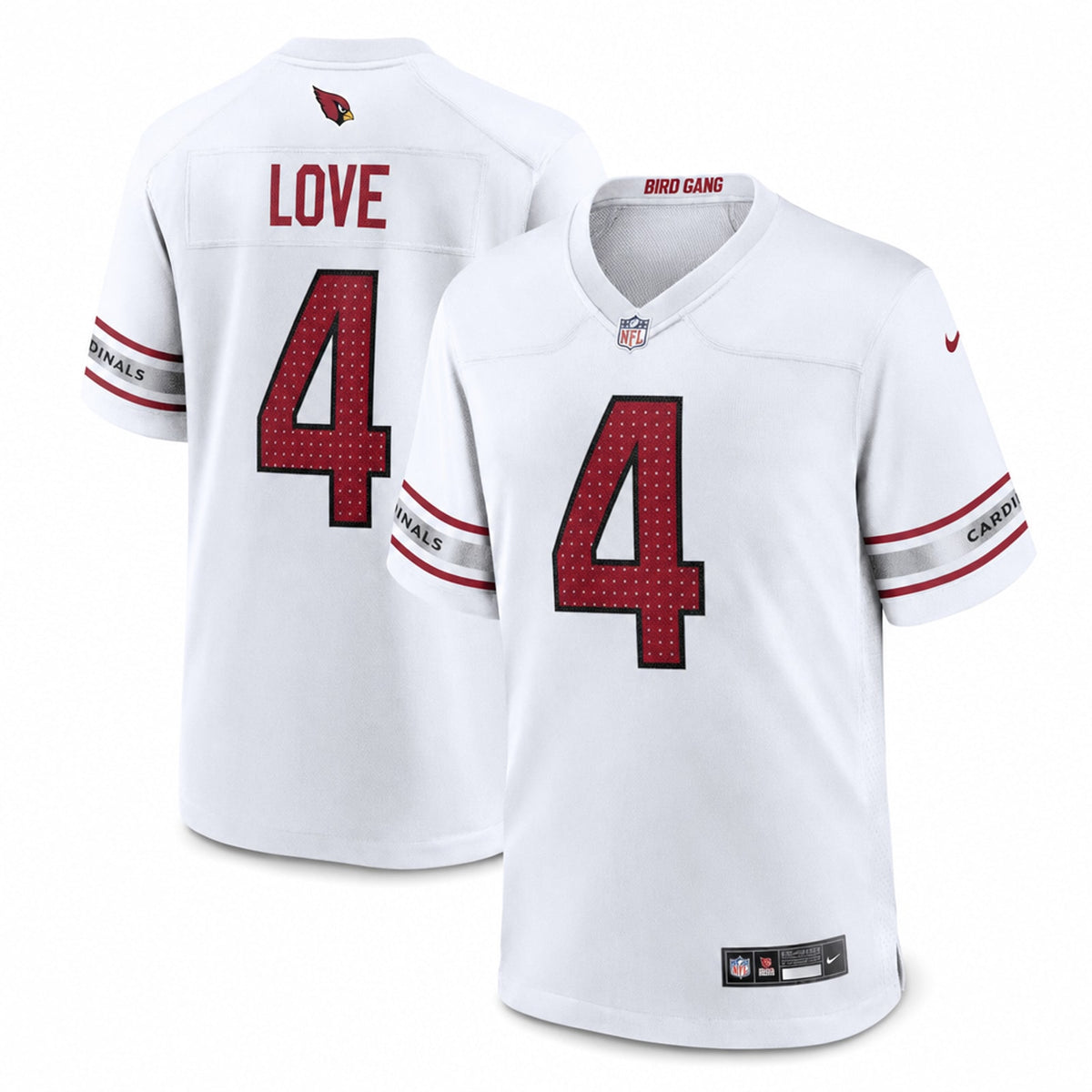 Arizona Cardinals Jeremiyah Love White Game Player Jersey - 1