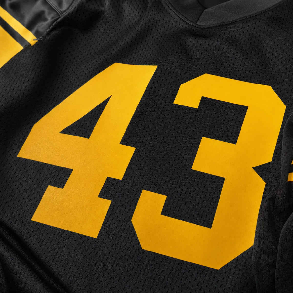 Men's Pittsburgh Steelers 2008 Troy Polamalu Mitchell & Ness Black Throwback Retired Player Jersey JS9531 - 4