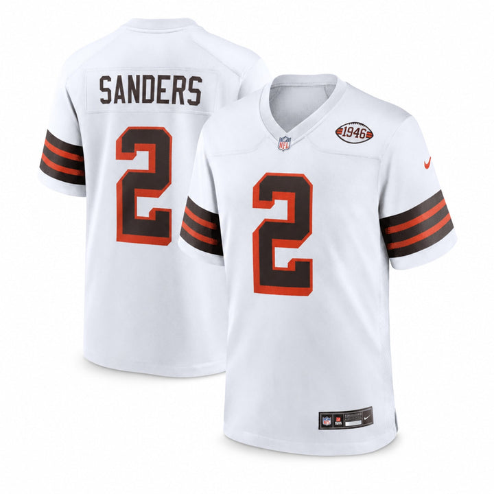 Cleveland Browns Shedeur Sanders White Game Jersey