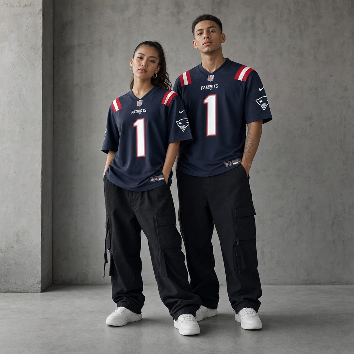 New England Patriots A.J. Brown Navy Game Jersey - 3