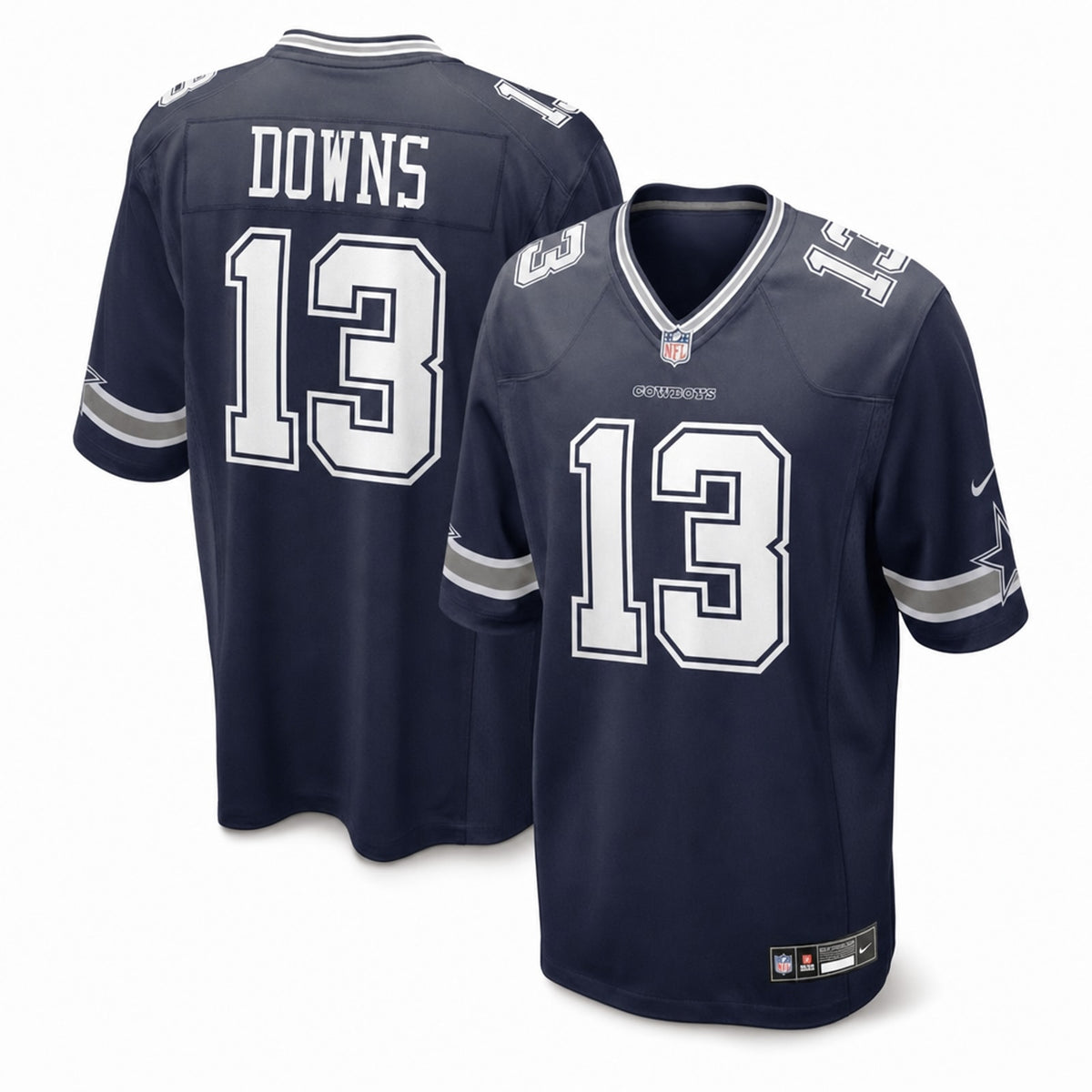 Dallas Cowboys Caleb Downs Navy Game Jersey - 1