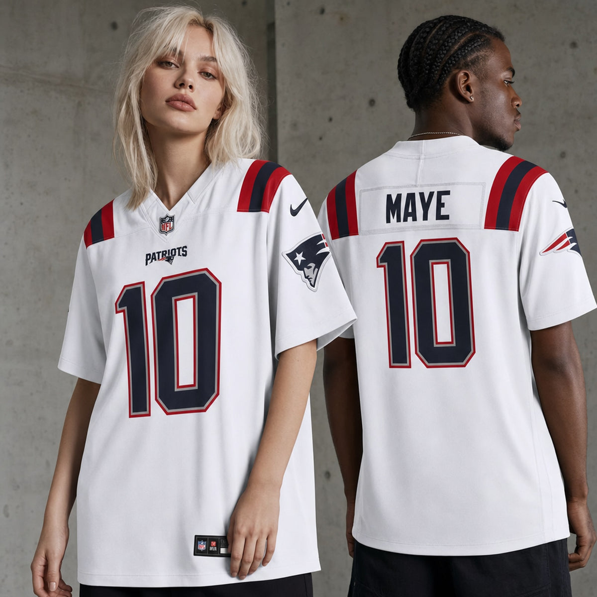 New England Patriots Drake Maye Stitched Jersey - 2