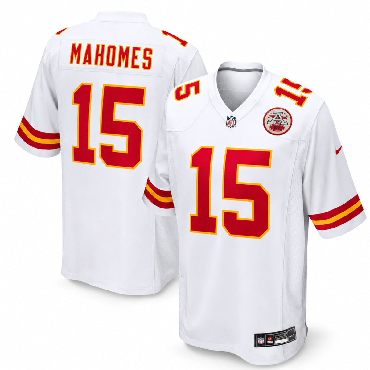 Kansas City Chiefs Patrick Mahomes White Game Jersey - 1
