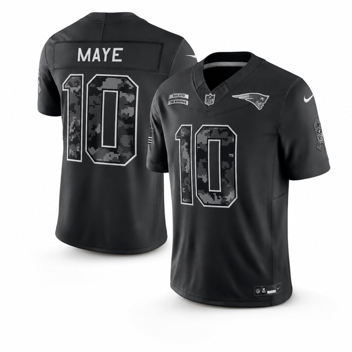 New England Patriots Drake Maye Polyester Jersey Stitched