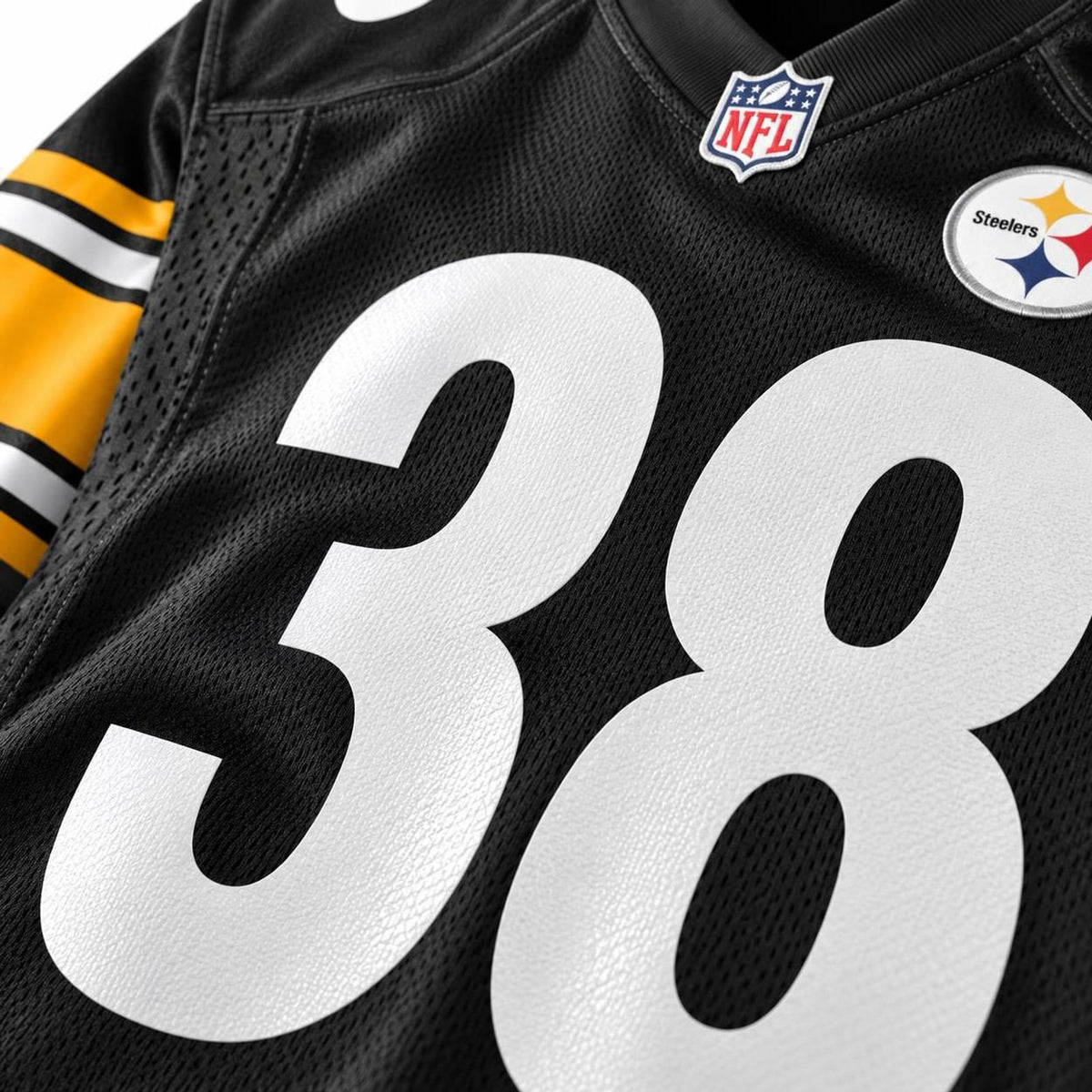 Men's Pittsburgh Steelers Mykal Walker Black Team Game Jersey JS7694 - 4