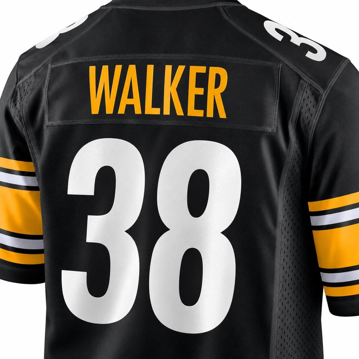 Men's Pittsburgh Steelers Mykal Walker Black Team Game Jersey JS7694 - 5