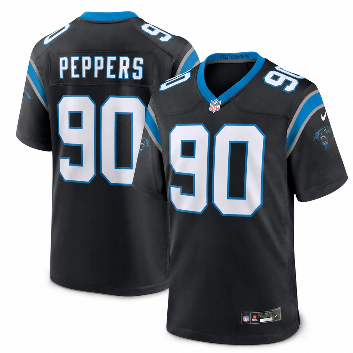 Carolina Panthers Julius Peppers Throwback Game Jersey - 1