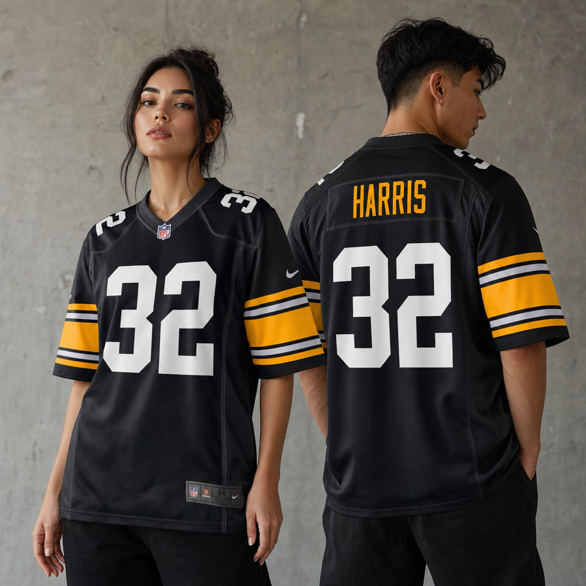 Men's Pittsburgh Steelers Franco Harris Black Alternate Retired Player Jersey JS6410 - 2
