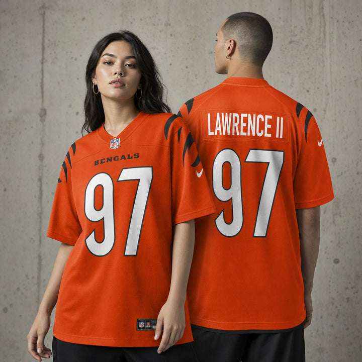 Cincinnati Bengals Dexter Lawrence II Orange Game Jersey