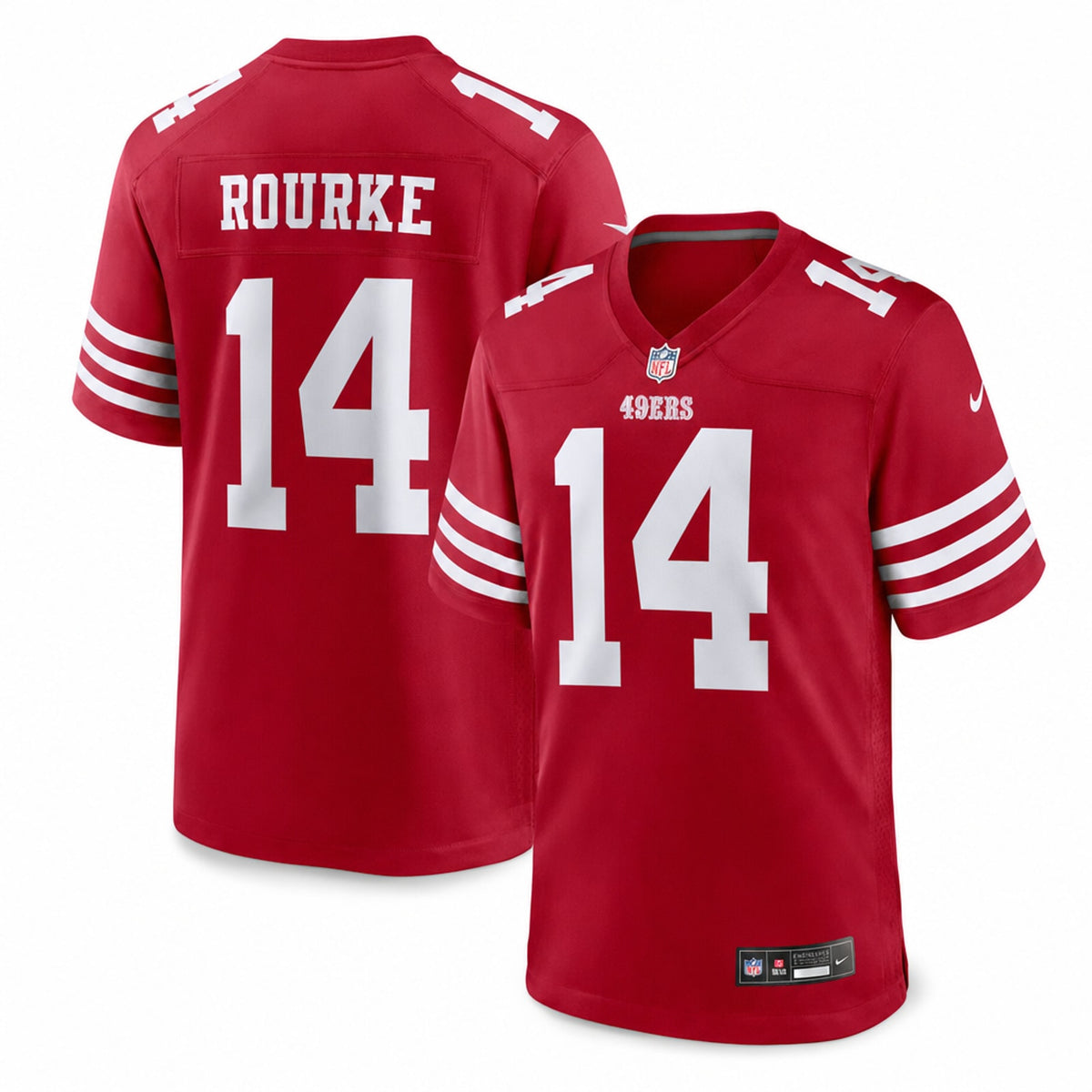 San Francisco 49ers Kurtis Rourke Game Jersey - 1