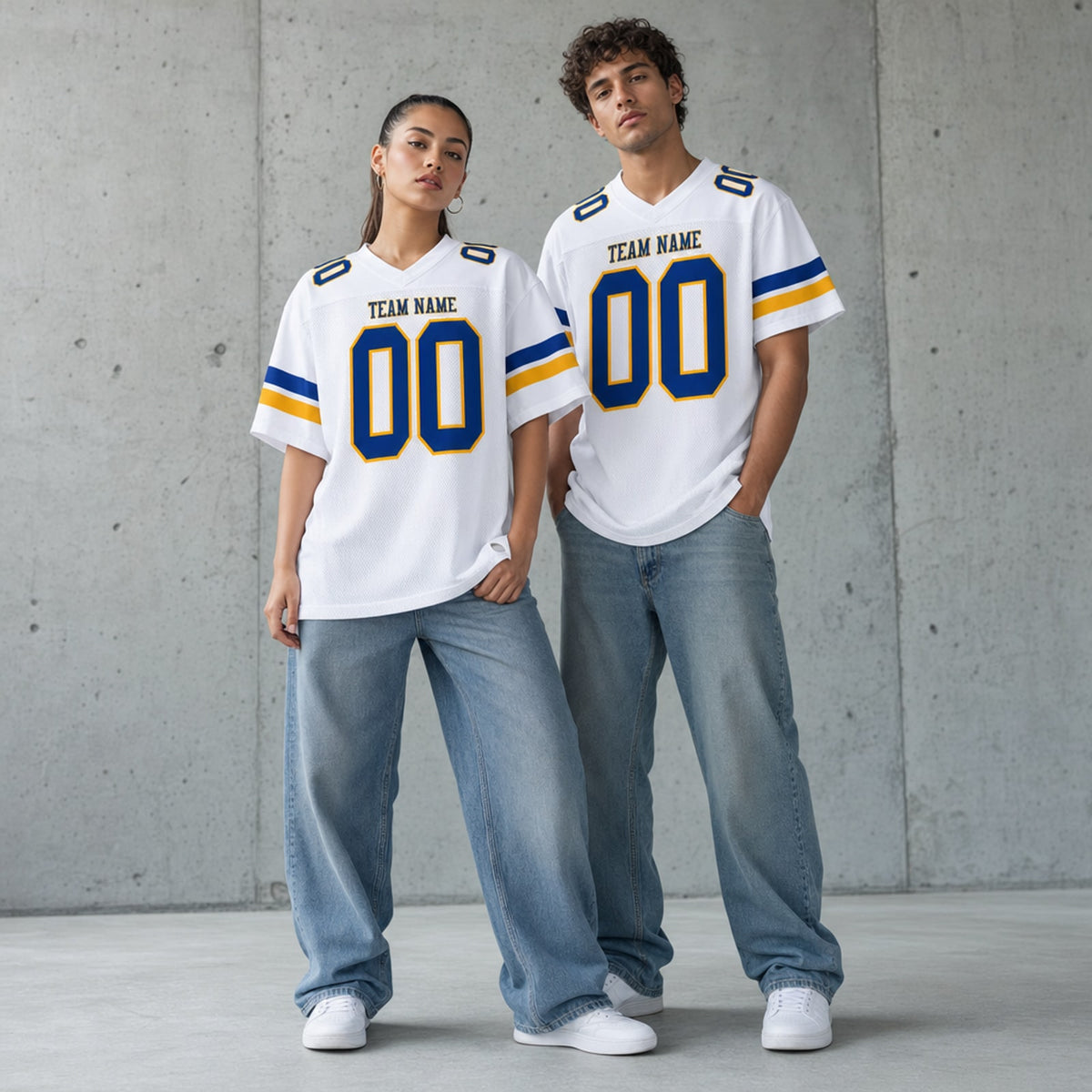 Recycled Polyester Football Jersey Athletic Cut - 3