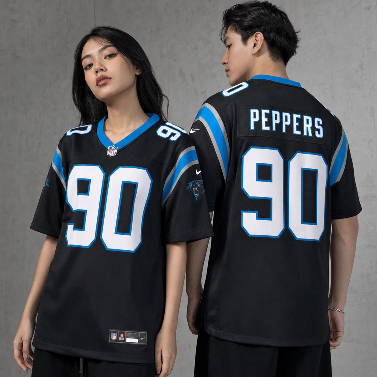 Carolina Panthers Julius Peppers Throwback Game Jersey - 2