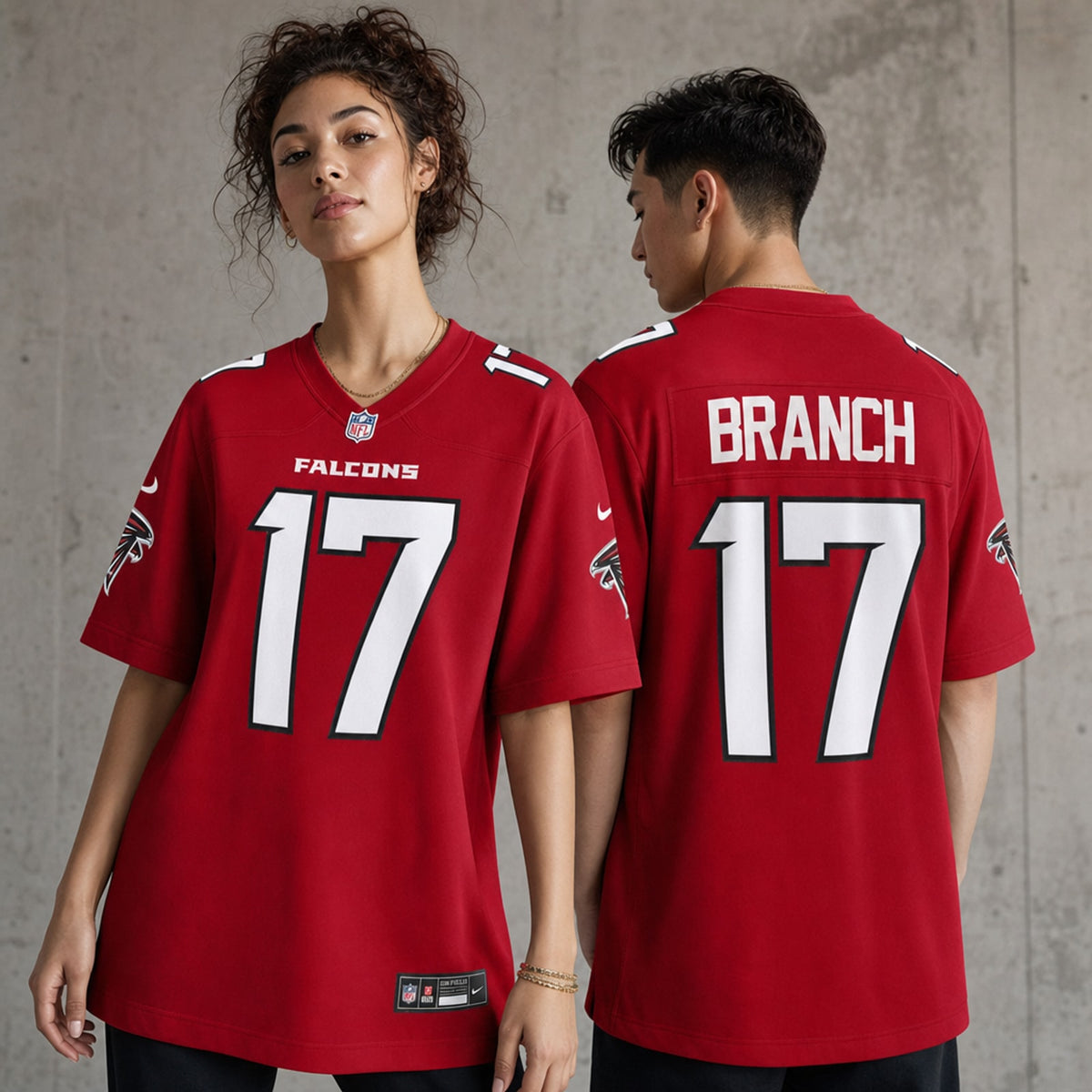 Atlanta Falcons Zachariah Branch Team Game Jersey - 2