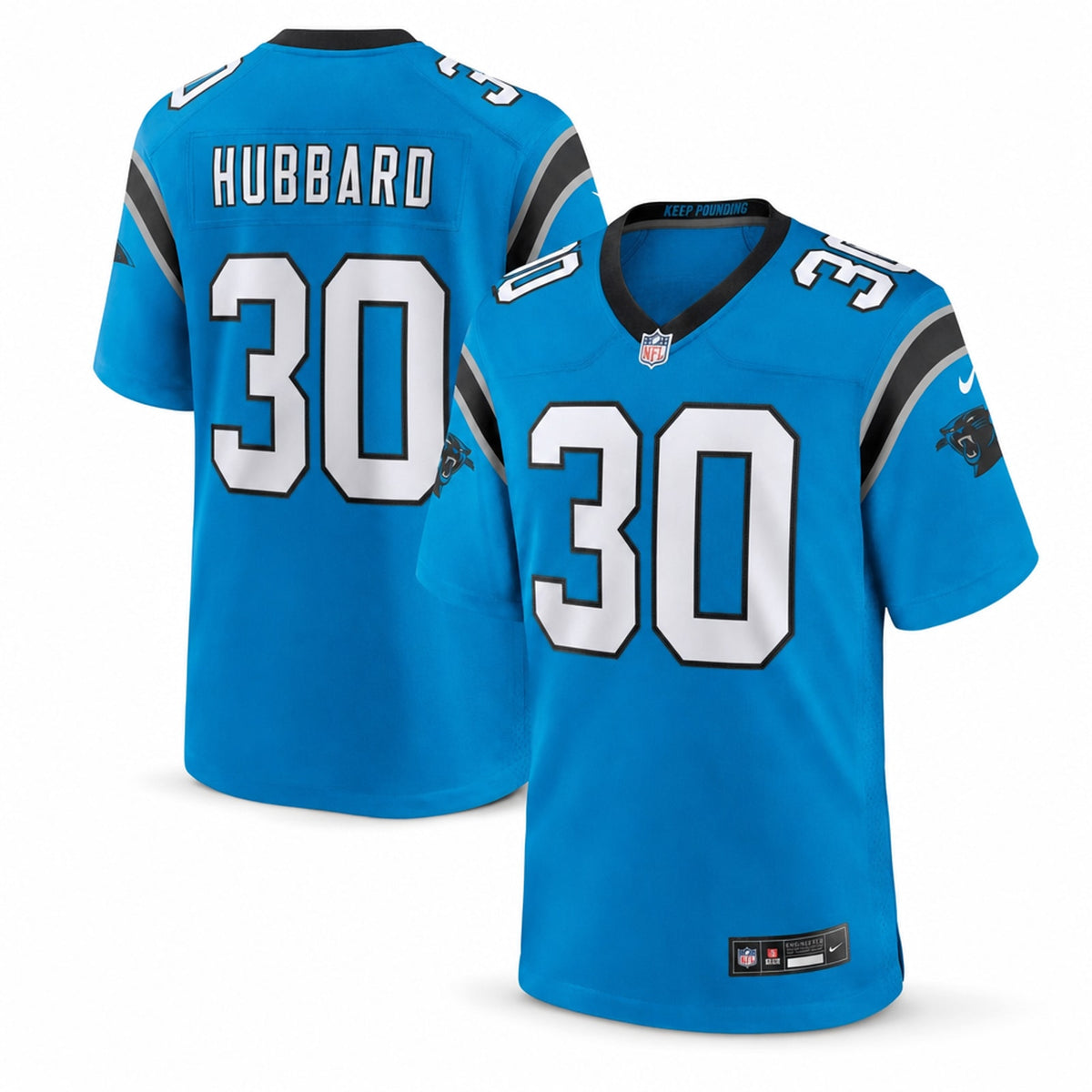Carolina Panthers Chuba Hubbard Blue Alternate Game Jersey - 1