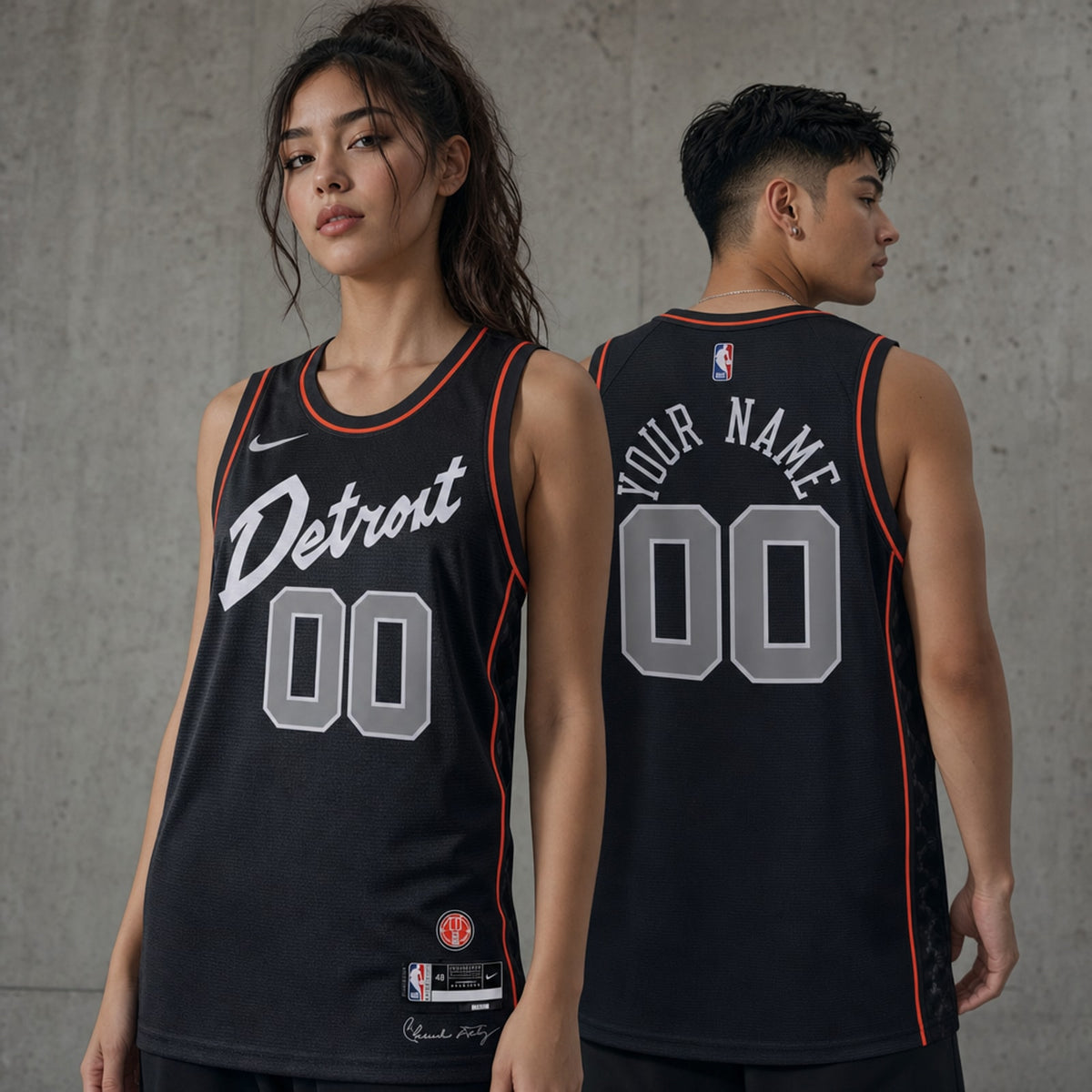 Detroit Pistons Custom City Edition Swingman Jersey - 2