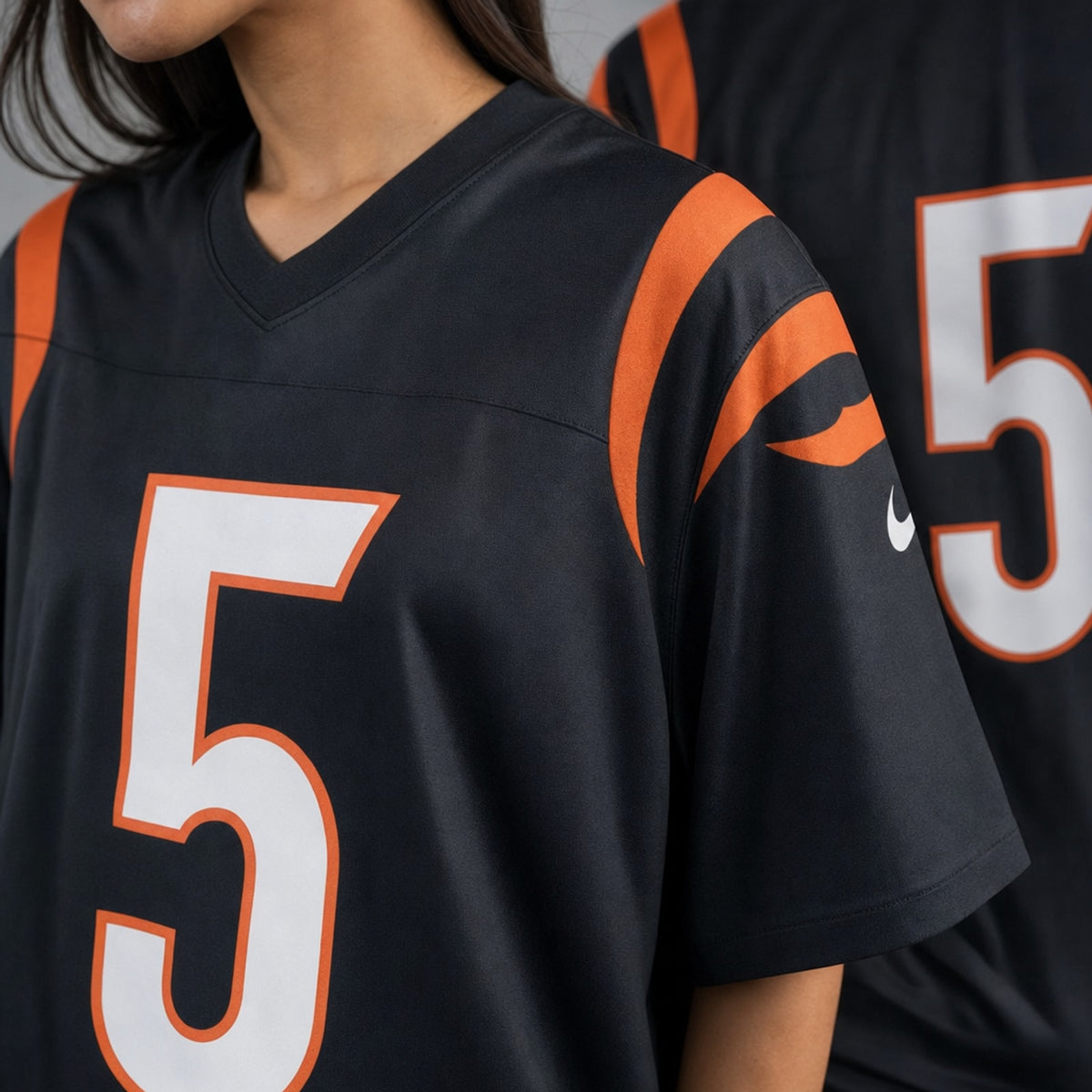 Cincinnati Bengals Tee Higgins Black Game Jersey - 4